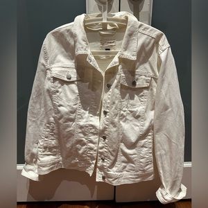 White oversized jean jacket